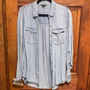 Staccato Light Blue Striped button up shirt